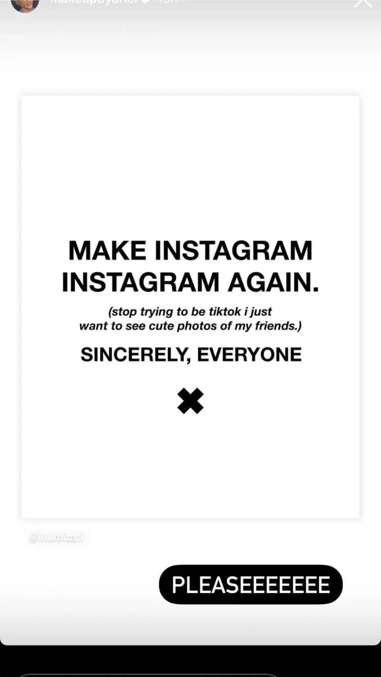 Irmãs Kardashian compartilharam post pedindo: "Façam o Instagram ser Instagram de novo"