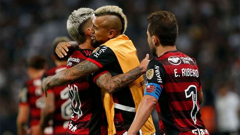 Flamengo teve muitos motivos para comemorar diante do Corinthians (Foto: Alex Silva / Lancepress!)