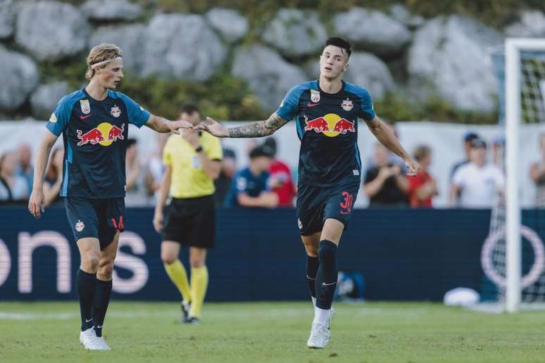 Benjamin Sesko está na mira do Manchester United (Foto: JFK/AFP)