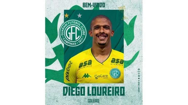Diego Loureiro é o anovo reforço do Guarani para a sequência da temporada (Divulgação/Guarani)