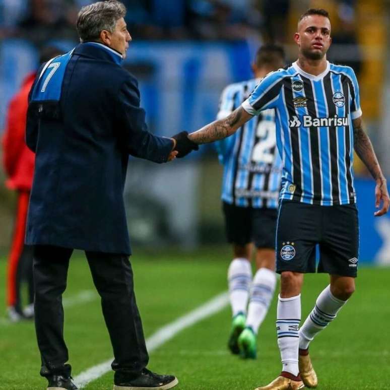Renato Gaúcho foi técnico de Luan no Grêmio (Foto: Lucas Uebel/Grêmio)
