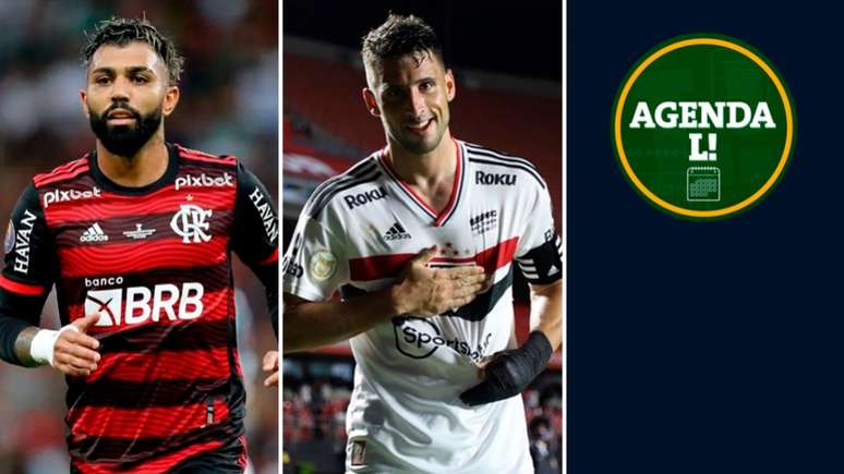 Montagem Lance!
Fotos: Gilvan Souza / Flamengo; Rubens Chiri / São Paulo