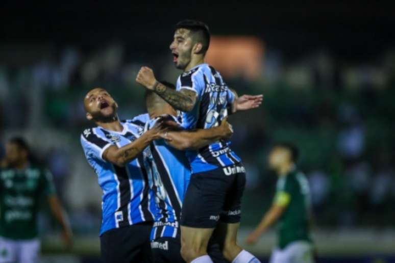 Villasanti abriu o placar (FOTO: LUCAS UEBEL/GREMIO FBPA)