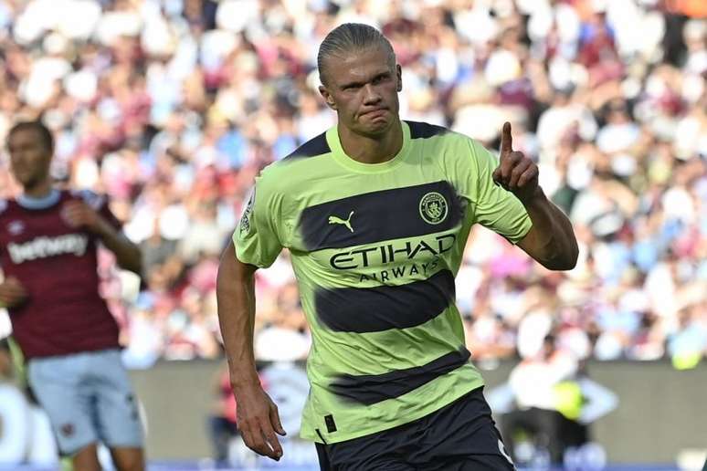 Erling Haaland foi contratado pelo Manchester City por 60 milhões de euros (Foto: JUSTIN TALLIS / AFP)