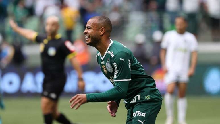 Mayke recebeu bilhete de Abel Ferreira durante vitória do Palmeiras sobre o Goiás (Foto: Cesar Greco / Palmeiras)
