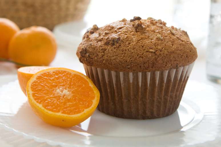 Muffin de laranja com aveia 