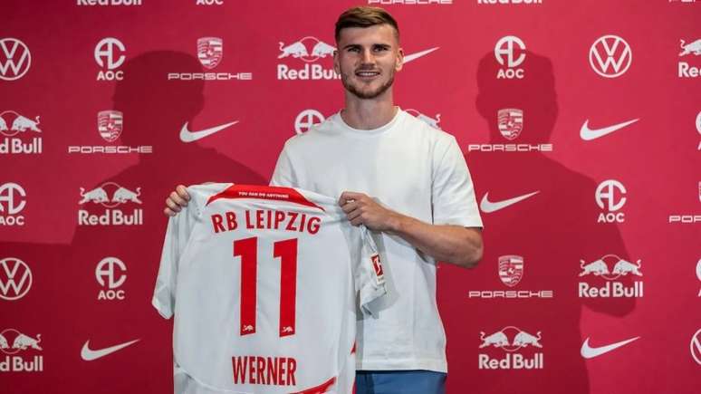 Timo Werner vestirá a camisa número 11 no RB Leipzig em seu retorno (Foto: Divulgação / RB Leipzig)