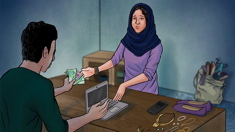 "Gastei todas as minhas economias. Vendi meu laptop, meu celular e minhas joias de ouro", diz Neda