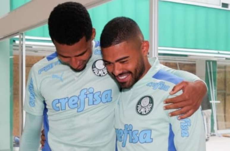 Murilo e Tabata são amigos (Foto: Fabio Menotti/Palmeiras)