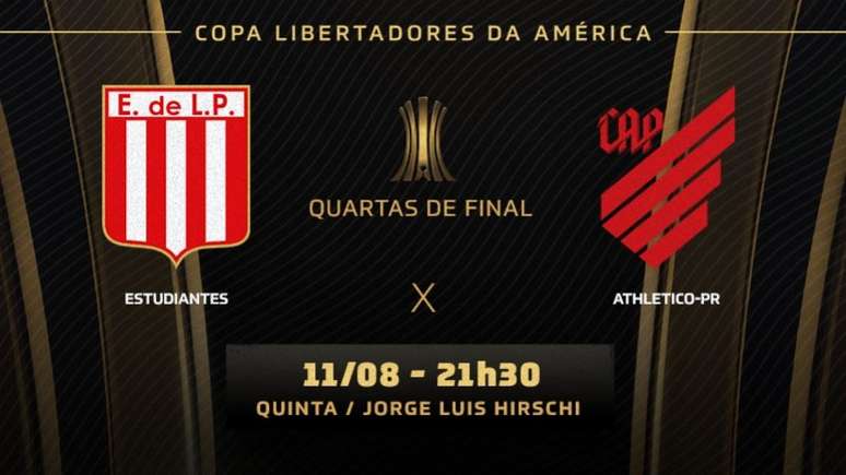 Athletico-PR busca voltar à semifinal da Copa Libertadores, fora de casa, contra o Estudiantes (Arte: Lance!)