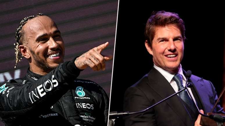 Lewis Hamilton e Tom Cruise são duas celebridades mundialmente conhecidas (Montagem Lance!
Fotos: AFP; Reprodução / Instagram Tom Cruise)