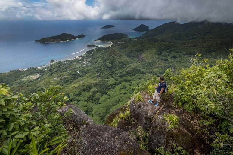 A costa oeste vista do ponto mais altos do parque nacional.