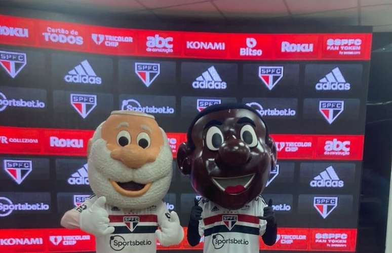 Mascotes Santo Paulo e Diamantinho serão usados em ações sociais (Foto: Divulgação/São Paulo FC)