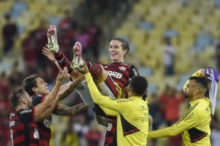 Filipe Luís vive boa fase no Flamengo (Foto: Marcelo Cortes/Flamengo)