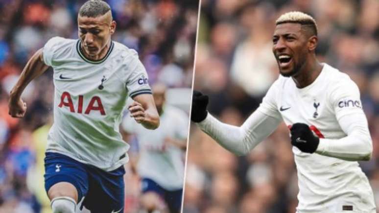 Richarlison e Emerson Royal empinaram pipa no CT do Tottenham (Foto: Divulgação/Twitter)