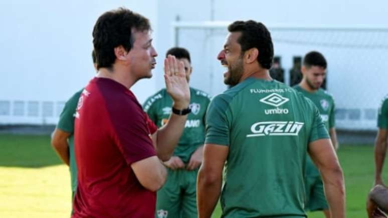 Fernando Diniz e Fred tinham excelente relação no Fluminense (Foto: Marcelo Gonçalves/Fluminense FC)