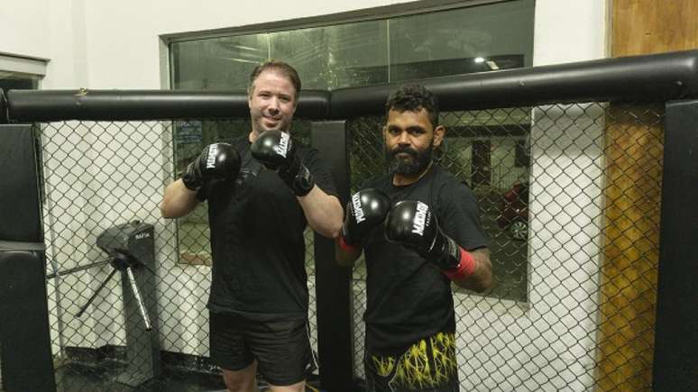 Rafa Augusto vem treinando com oex-UFC Hugo Wolverine (Foto: Arquivo pessoal)