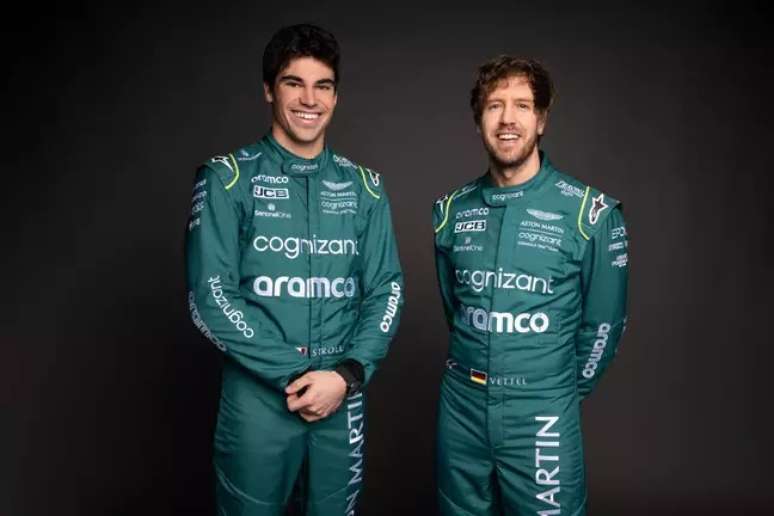 Lance Stroll e Sebastian Vettel foram para o segundo ano de parceria na Aston Martin