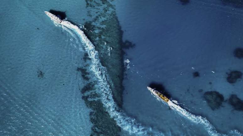 O galeão Maravillas se encontra na costa das Bahamas