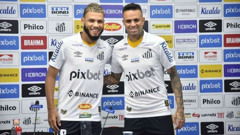 Luan e Nathan "bidaram" e estão relacionados para o jogo contra o América-MG (Foto: Divulgação/Santos)