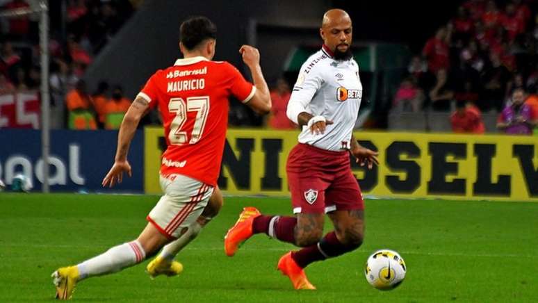 Felipe Melo durante o jogo contra o Internacional (MAILSON SANTANA/FLUMINENSE FC)