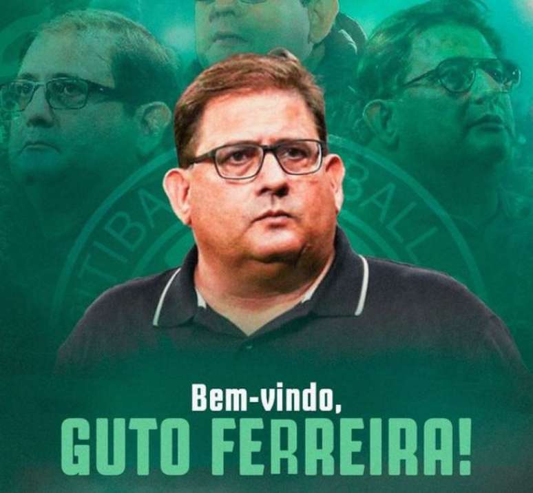 Coritiba fez o o anúncio de Guto Ferreira pelas redes sociais (Foto: divulgação/Coritiba)