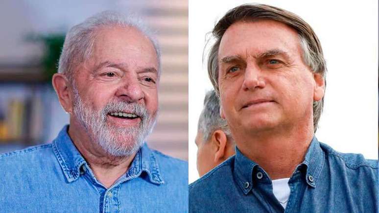 A foto mostra os candidatos ao governo Lula e Bolsonaro