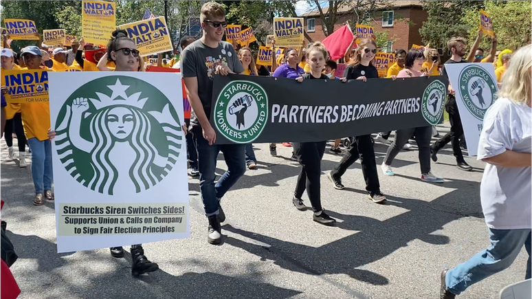 A sindicalização na Starbucks faz parte de uma onda mais ampla de ativismo trabalhista