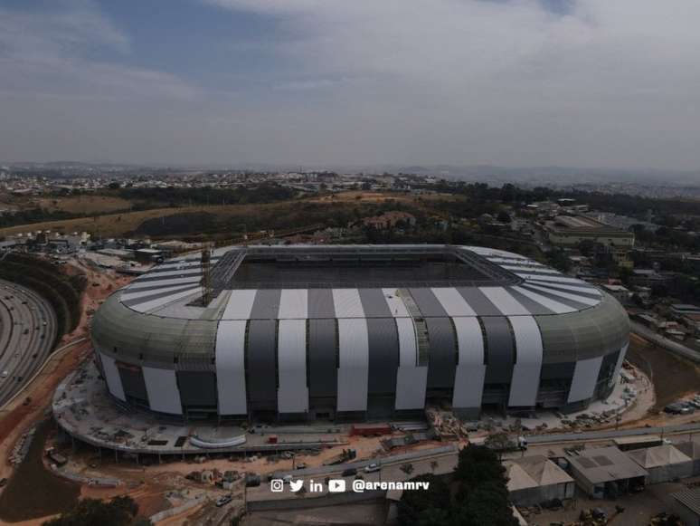 Estádio sob administração do time alvinegro tem término das obras internas previsto para dezembro - (Foto: Divulgação/Arena MRV)