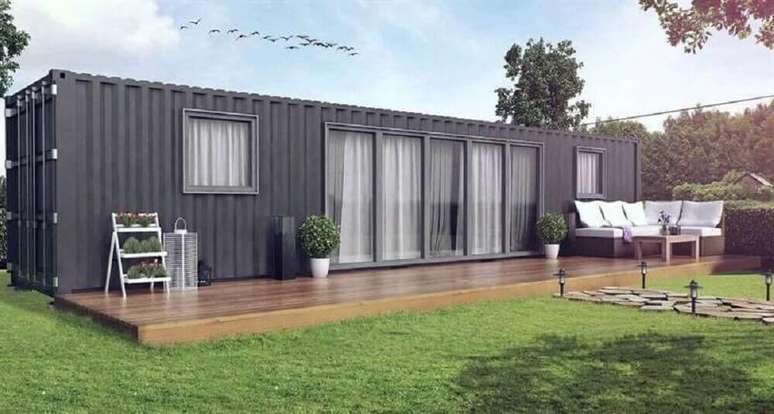 39. Cores de tintas para pintar casa contêiner. Escolha as cores de casas mais lindas! Fonte: Soluções Industriais