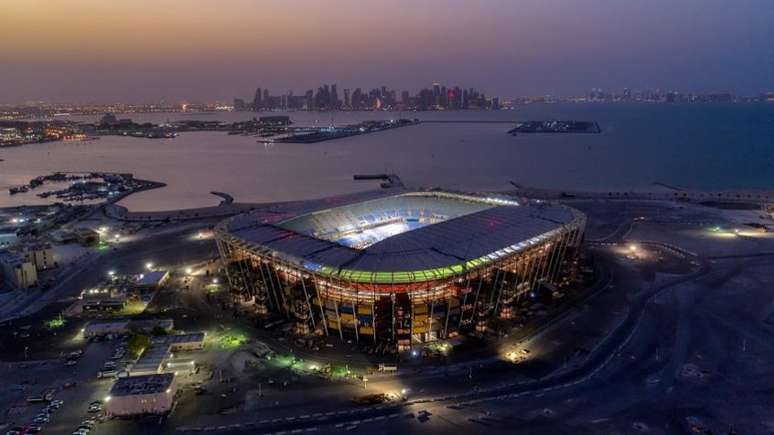 Estádio 974 abrigará um dos jogos do Brasil na fase de grupos da Copa do Qatar (Foto: Divulgação/ @roadto2022es)