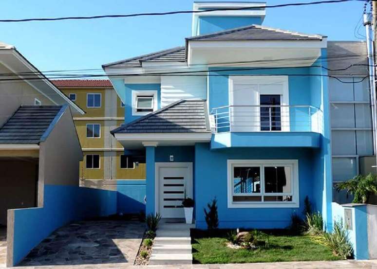 25. Saber escolher cores de casas garante que a fachada fique ainda mais bonita. Fonte: Total Construção