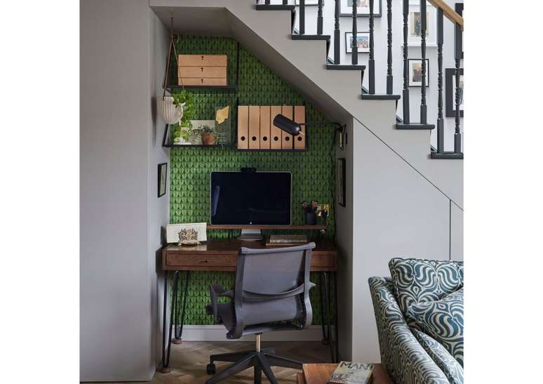 Use papel estampado para dividir um espa&ccedil;o.