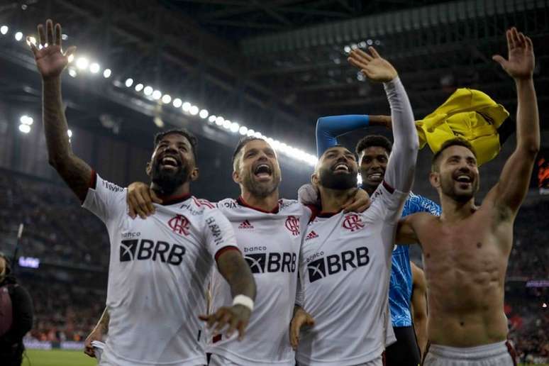 Flamengo venceu o Athletico-PR na Arena da Baixada (Foto: Marcelo Cortes/Flamengo)