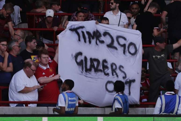 Torcida do Manchester United deseja o fim da era Glazers (IAN KINGTON / AFP)