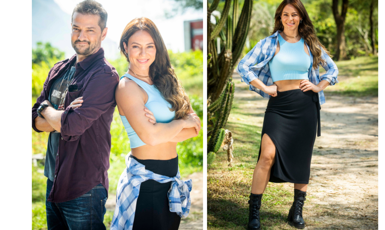 Paolla Oliveira ao lado de Marcelo Serrado 