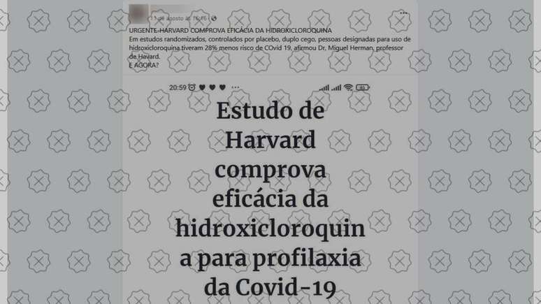 Posts enganam ao alegar que estudo de Harvard comprovou que hidroxicloroquina é eficaz contra Covid-19