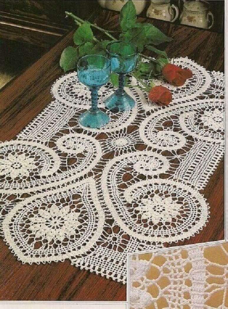 34. Pequena toalha de mesa de croch&ecirc;. Fonte: I Am Vintage