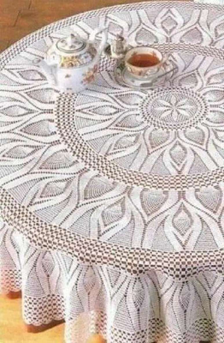 38. Pontos diferentes para embelezar a toalha de mesa de croch&ecirc;. Fonte: Artofit