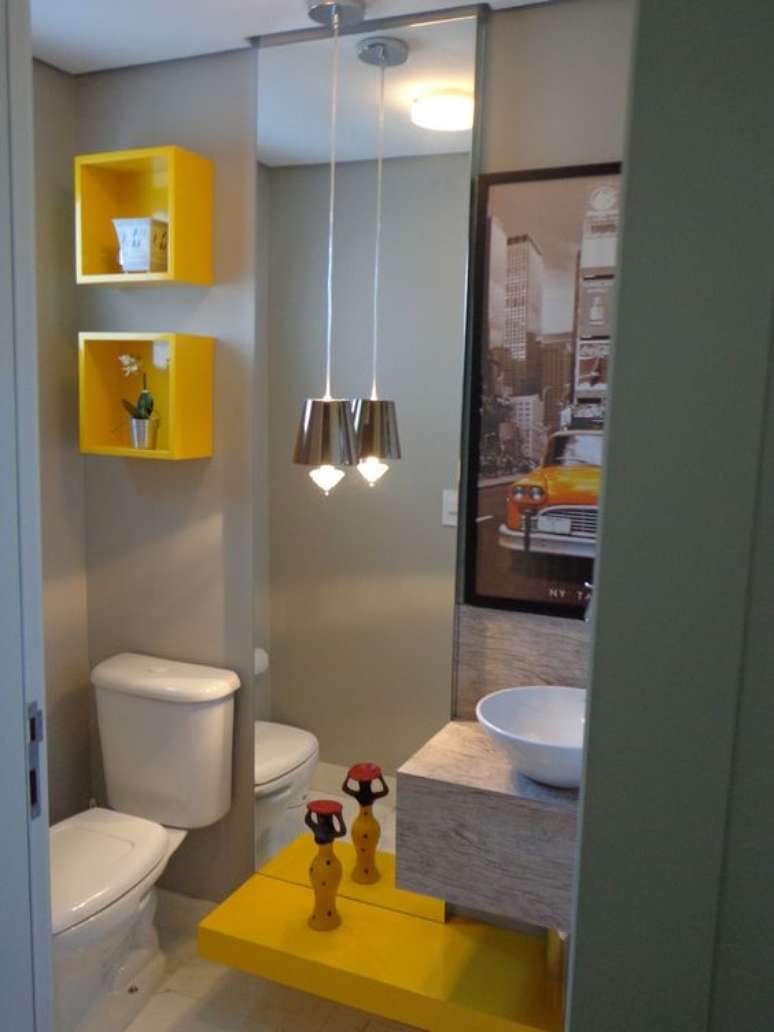 6. A cor amarela &eacute; linda e pode estar em diferentes c&ocirc;modos. Foto: Noivos em Apuros