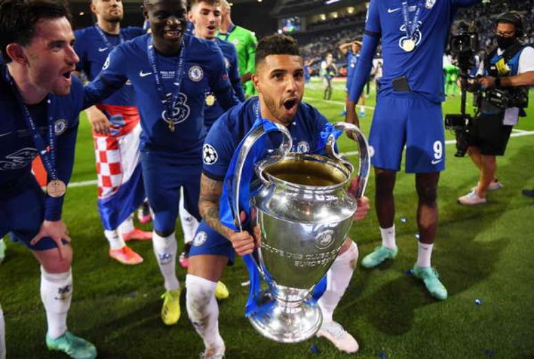 Emerson Palmieri ganhou a Champions League pela equipe do Chelsea