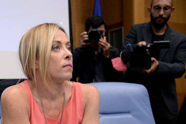 A deputada de extrema direita Giorgia Meloni