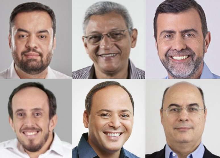 Principais candidatos ao governo do RJ, em ordem alfabética