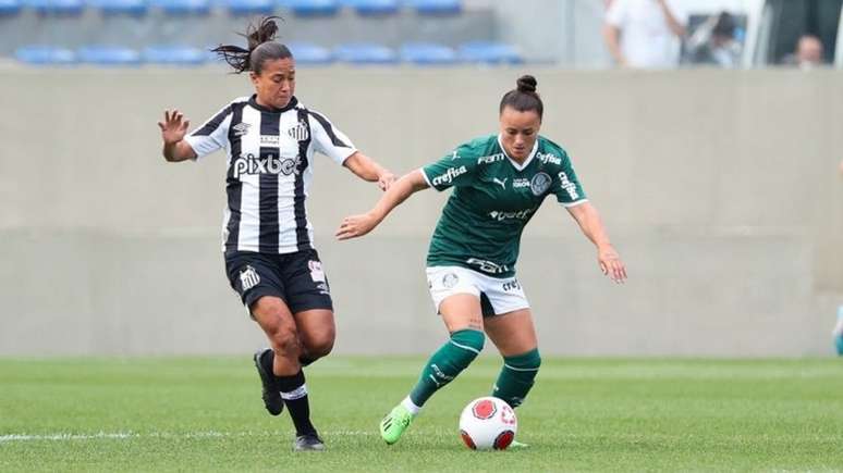 Palmeiras e Santos empataram em 2 a 2 pelo Paulistão Feminino (Foto: Fabio Menotti/Palmeiras)