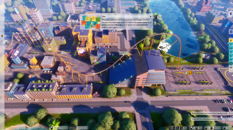 Criar sua montanha russa &eacute; bem intuitivo em Park Beyond