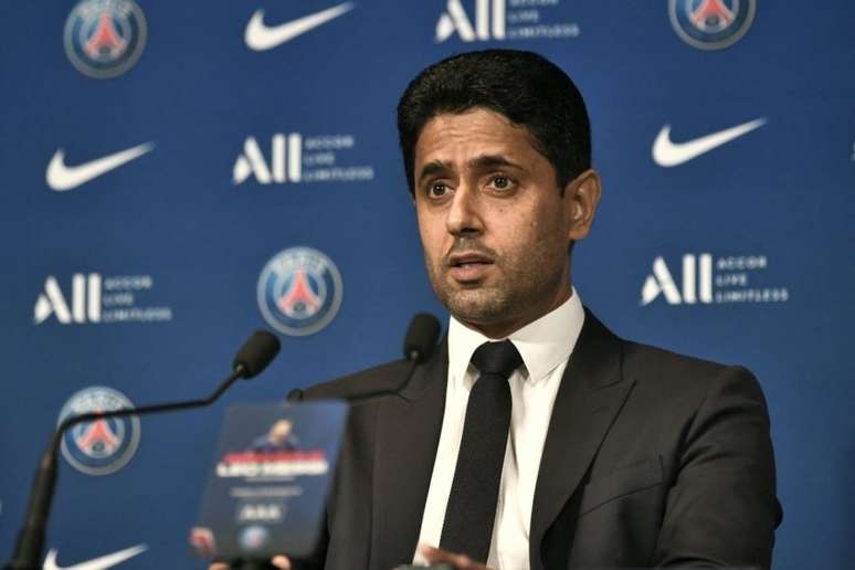 Nasser Al-Khelaifi está empolgado com a nova Champions League (Foto: STEPHANE DE SAKUTIN / AFP)