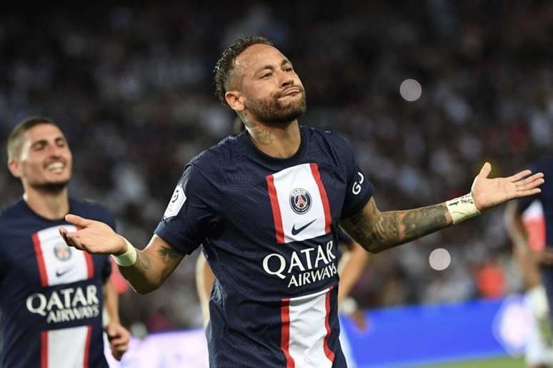 Neymar é alvo de elogio de Christophe Galtier, técnico do PSG (Foto: EMMANUEL DUNAND / AFP)