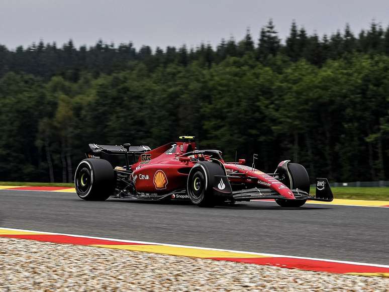 Sainz nos treinos para o GP da Bélgica