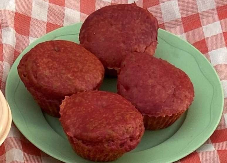 Bolinho vegano de beterraba