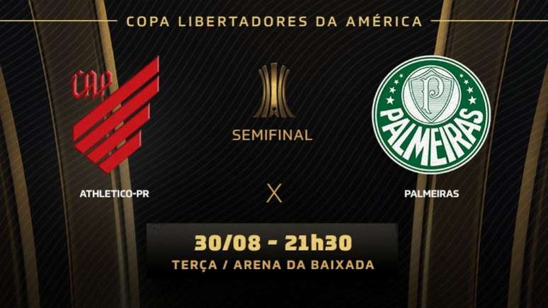 Athletico e Palmeiras iniciam a busca por uma vaga na final da Libertadores (Arte: Lance!)